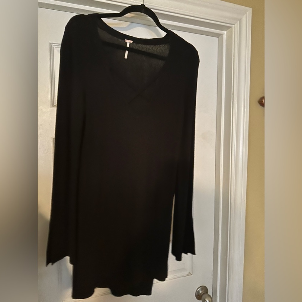 Free People Knit Sweater Black Size Medium